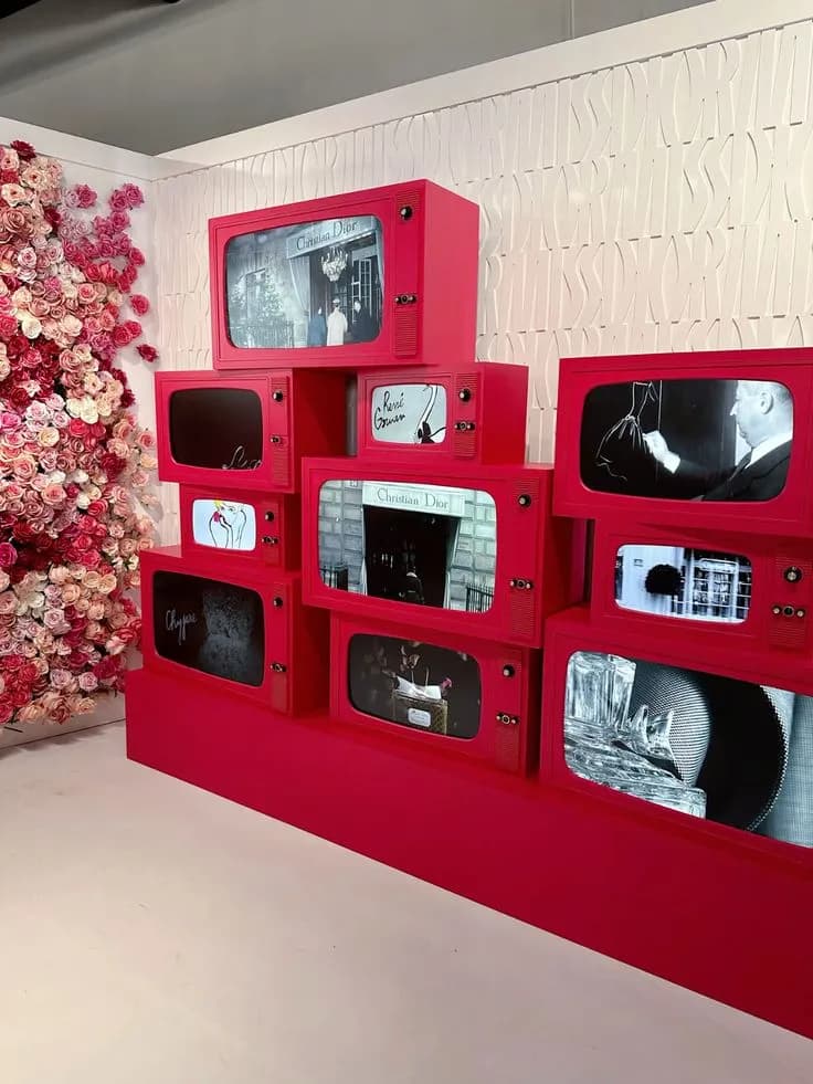 CRT style brand activation setup